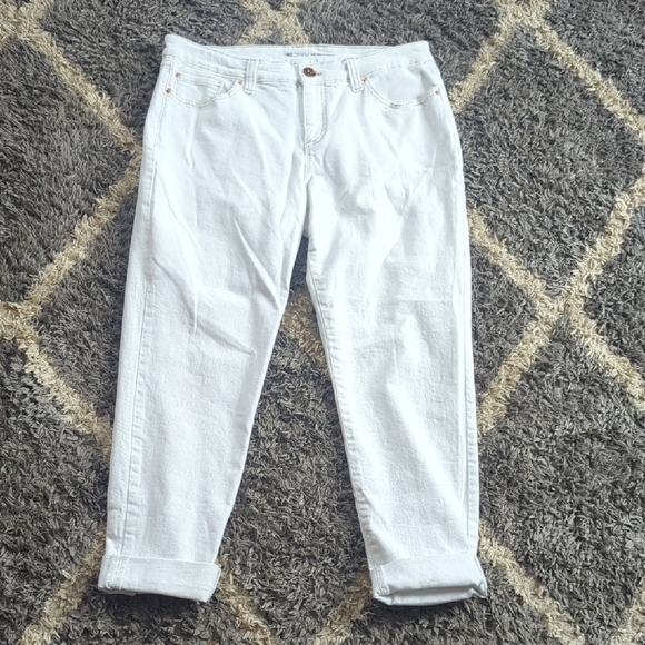 INC International Concepts Denim - INC International Concepts Denim White Mid Rise Straight Leg Jean Size 10/30
